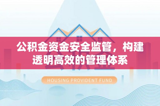 阿拉尔公积金资金安全监管，构建透明高效的管理体系