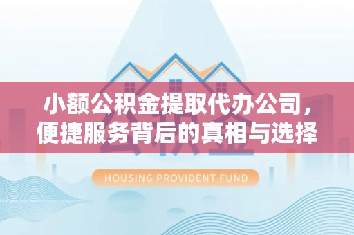 阿拉尔小额公积金提取代办公司，便捷服务背后的真相与选择